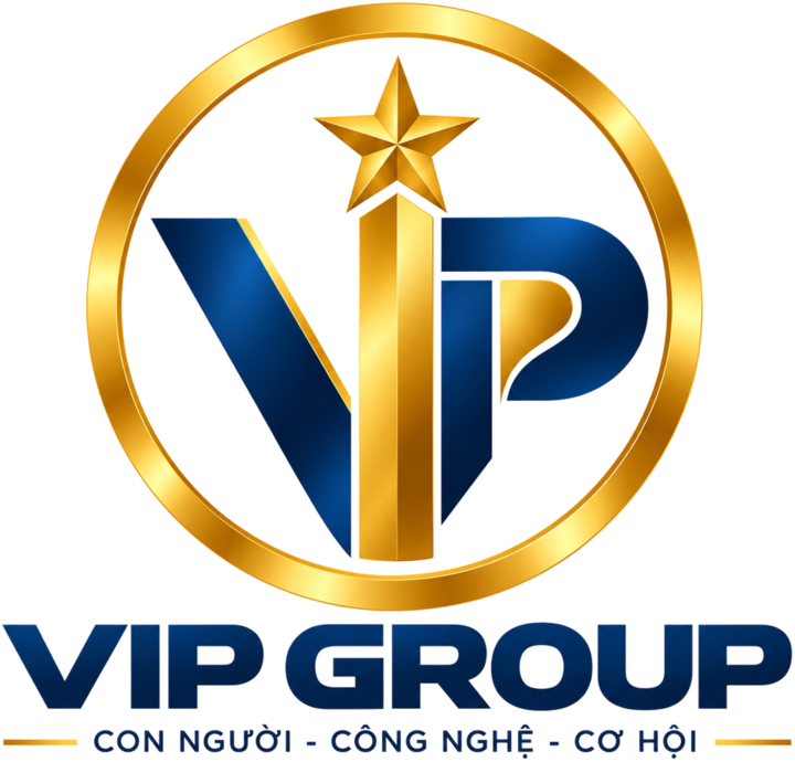 Logo VIP GROUP — Con người - Công nghệ - Cơ hội